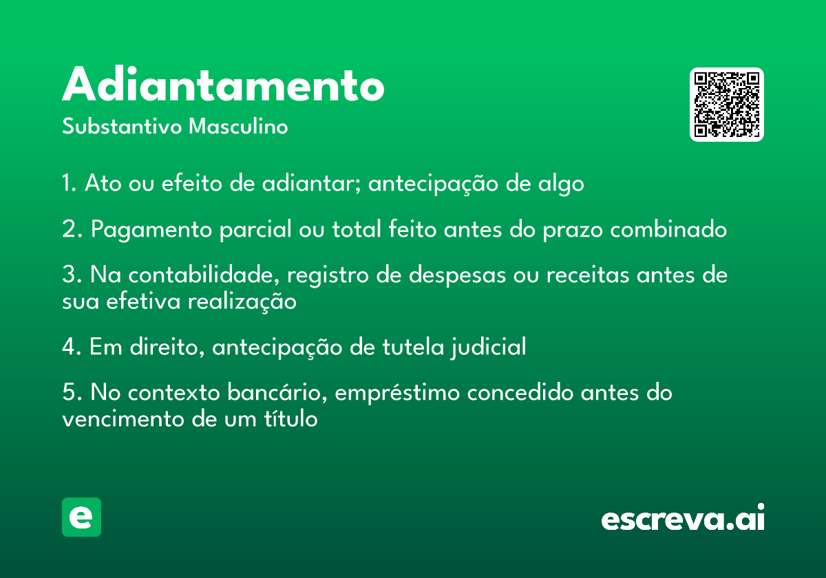 adiantamento