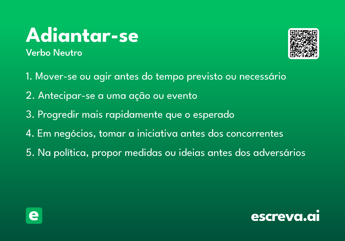 adiantar-se
