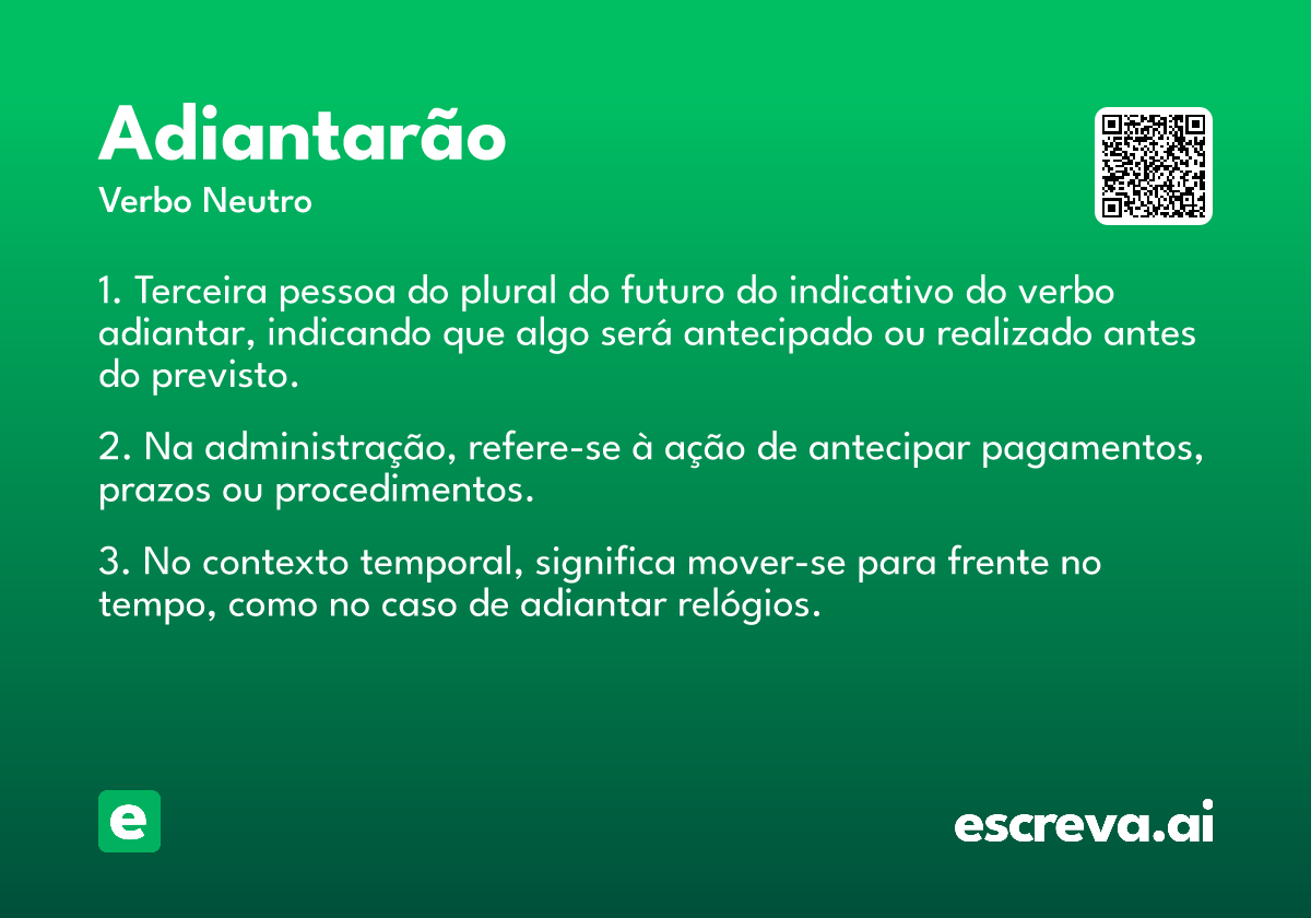 adiantarão