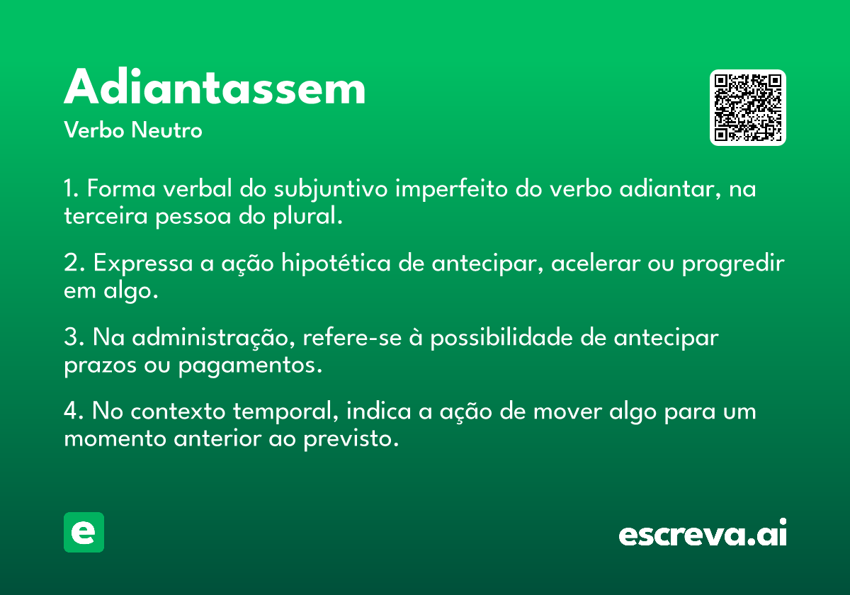 adiantassem