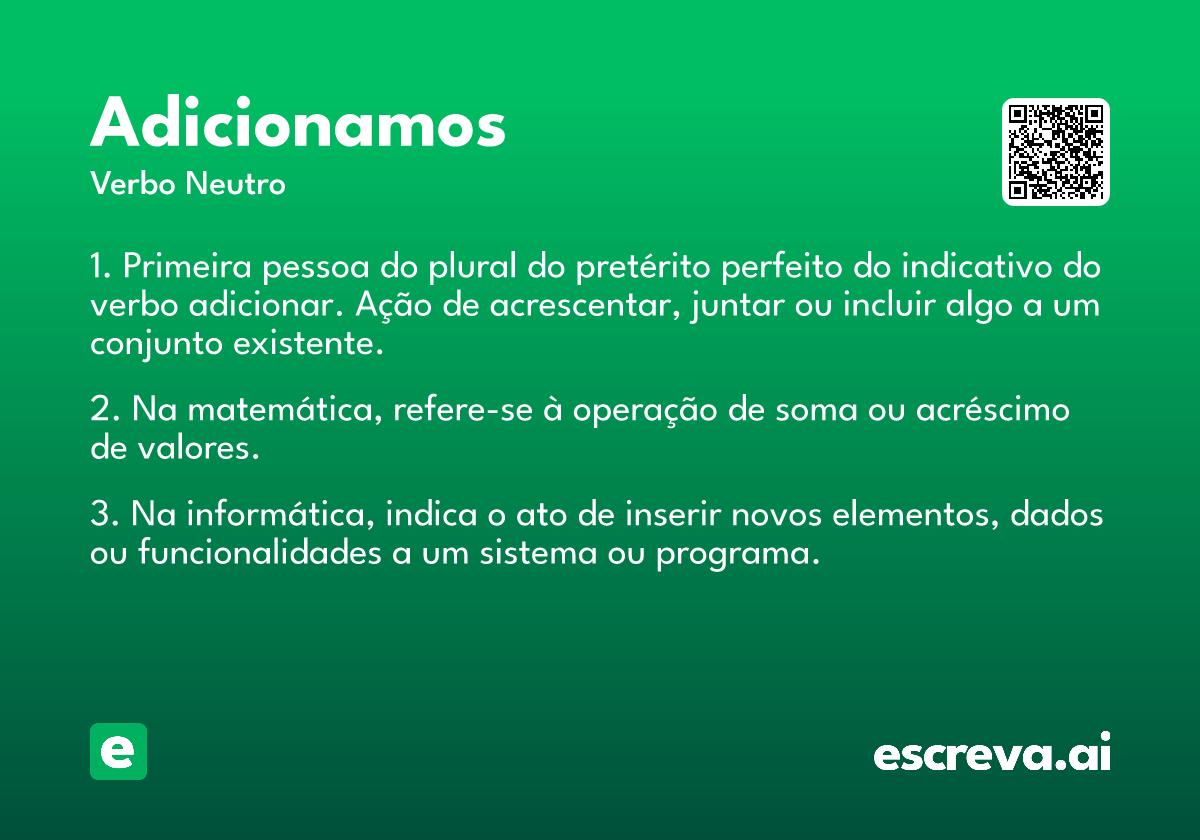 adicionamos