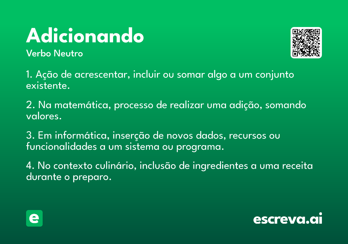 adicionando