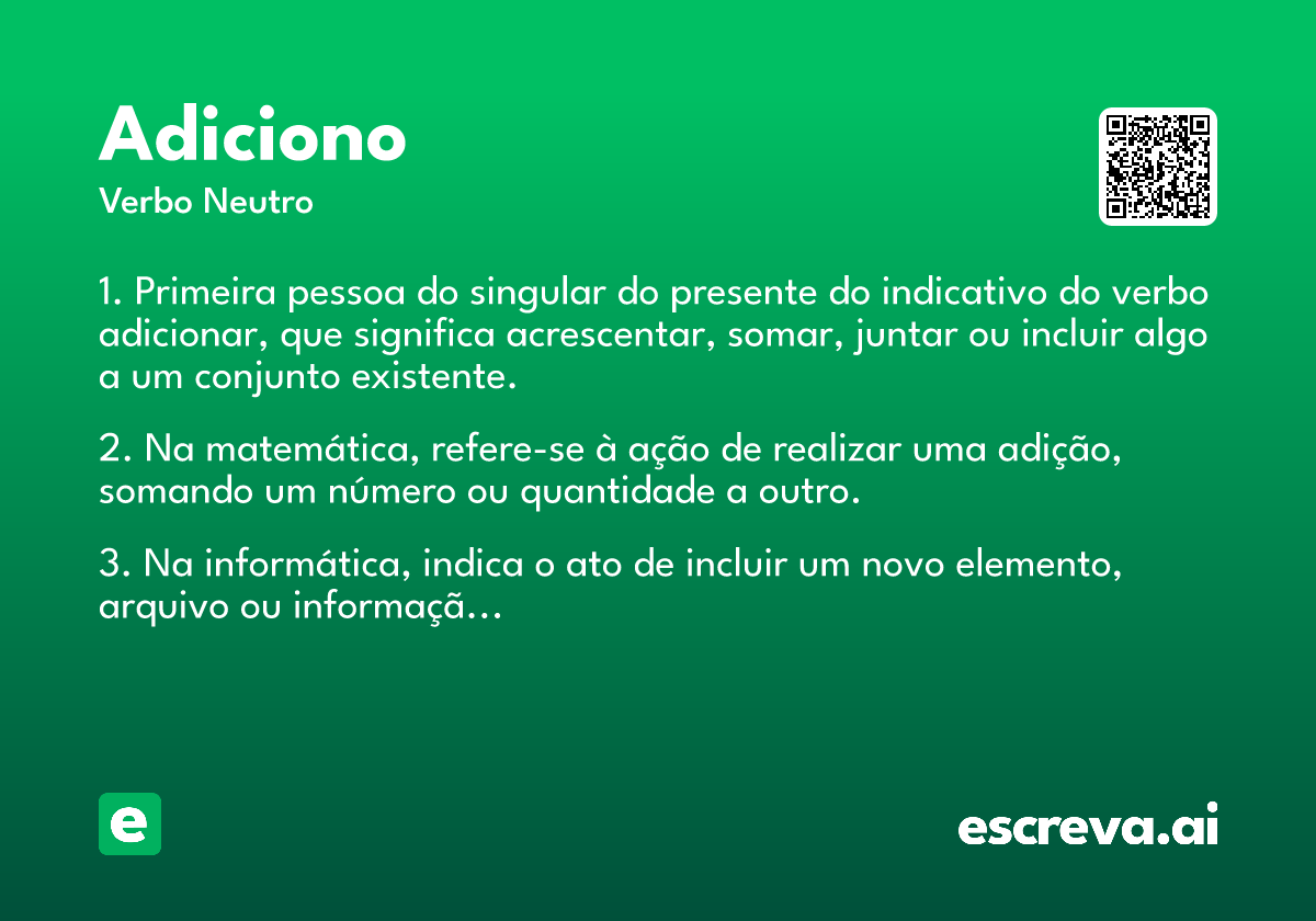 adiciono