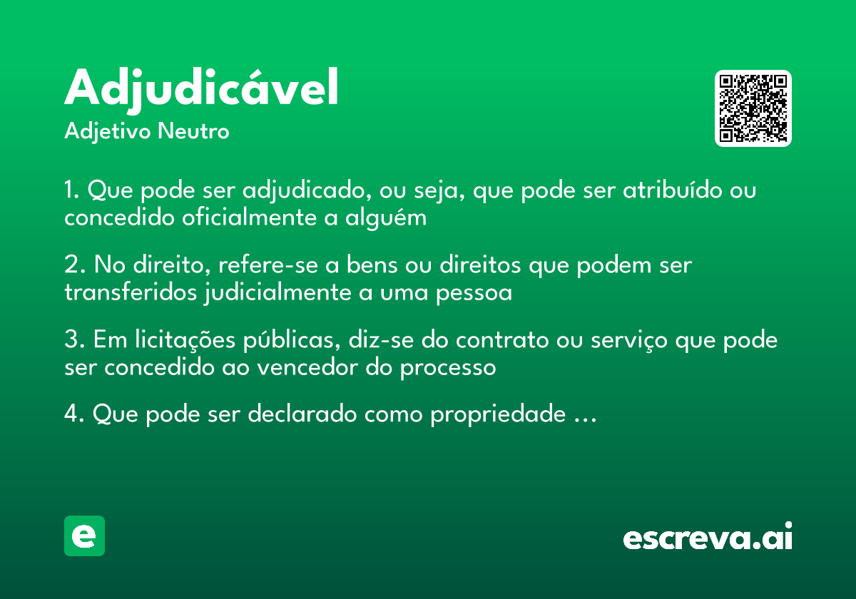 adjudicável