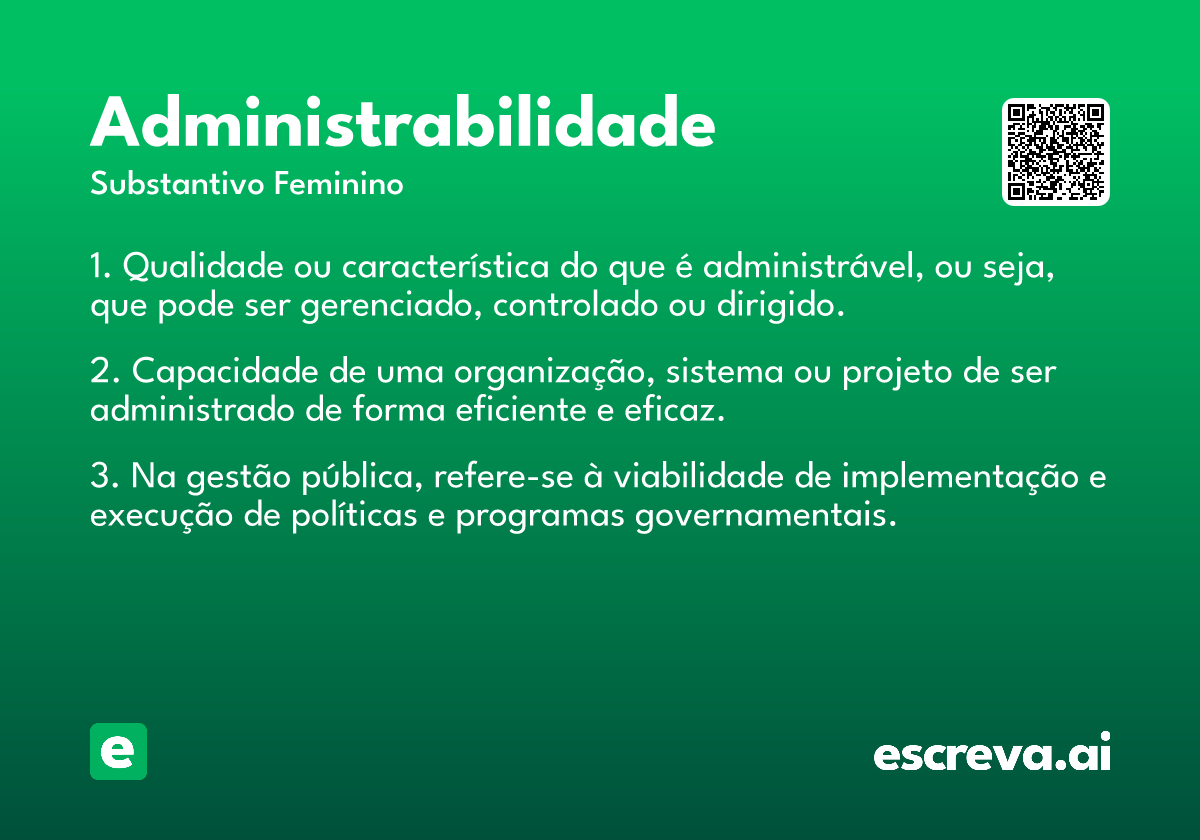 administrabilidade