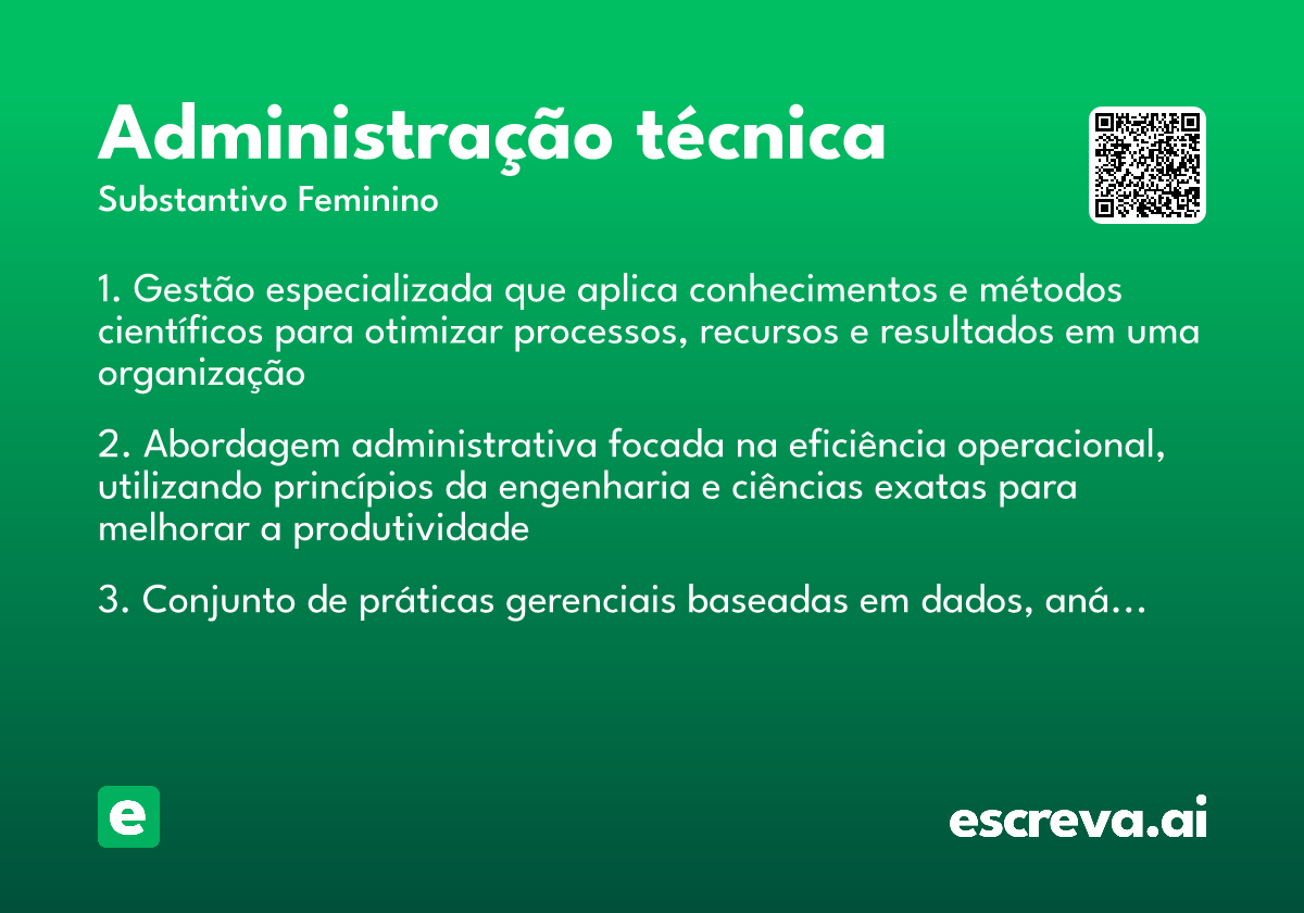 administração técnica