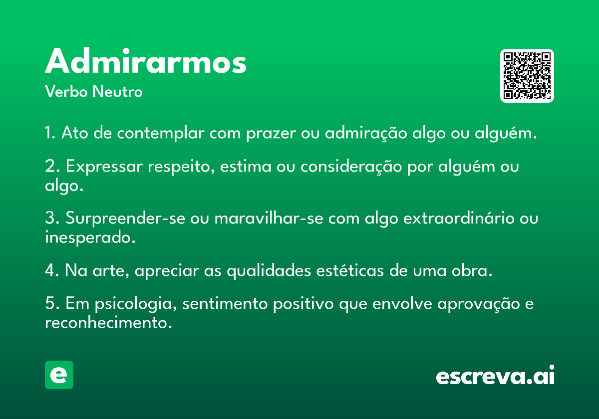 admirarmos