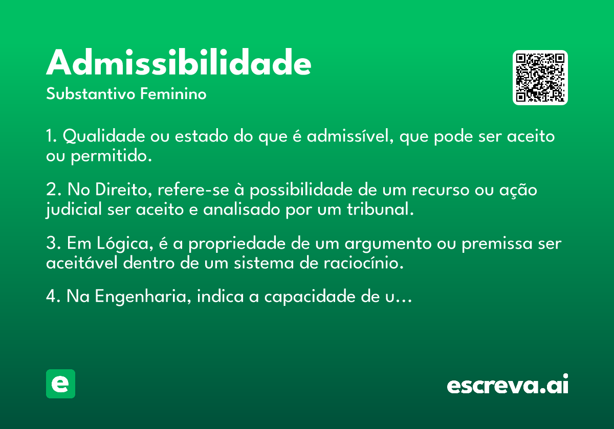admissibilidade