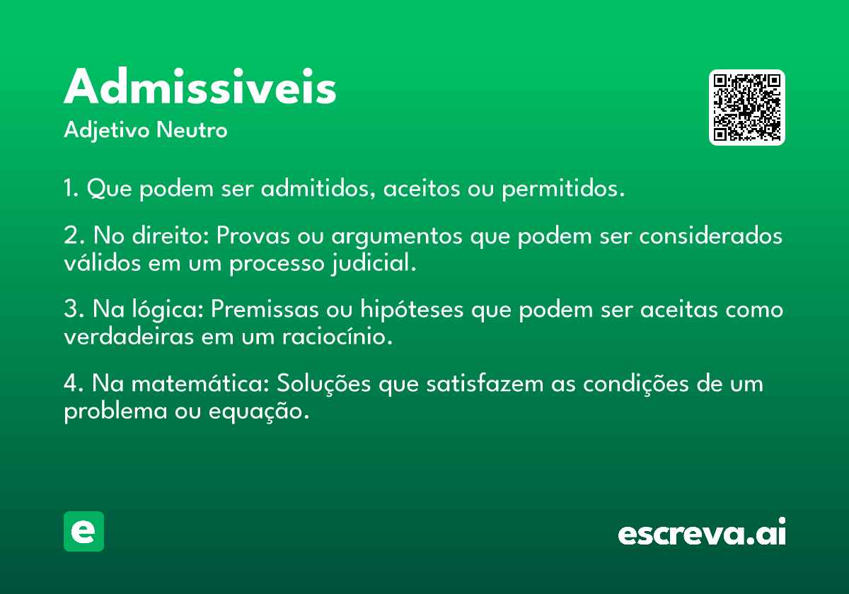 admissiveis