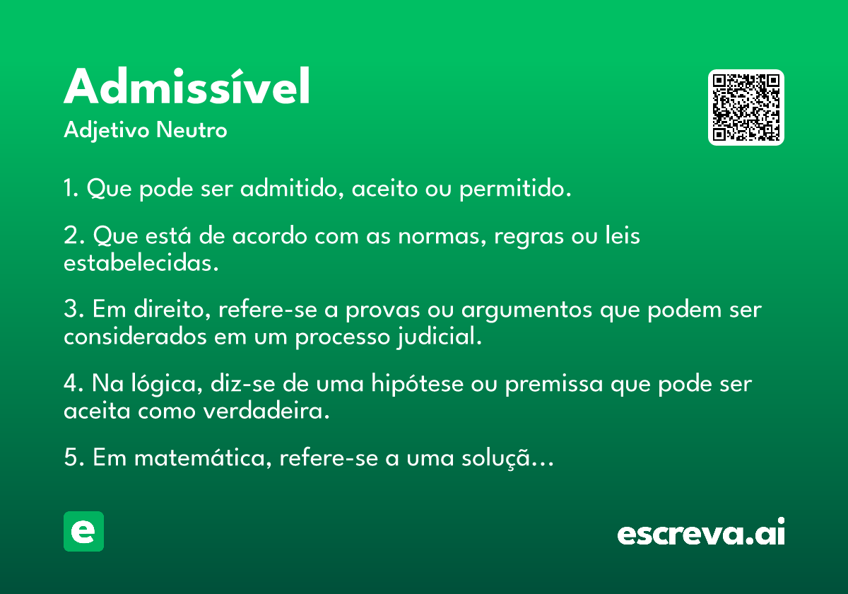 admissível