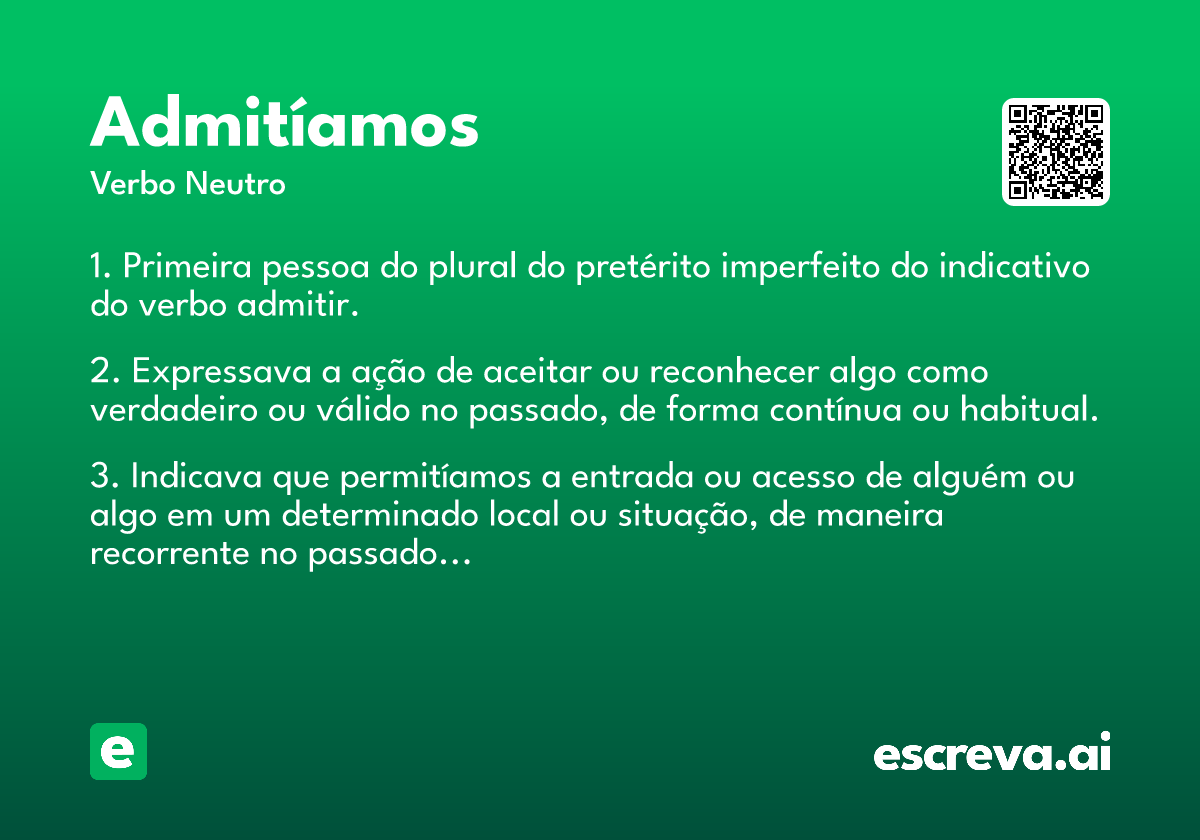 admitíamos