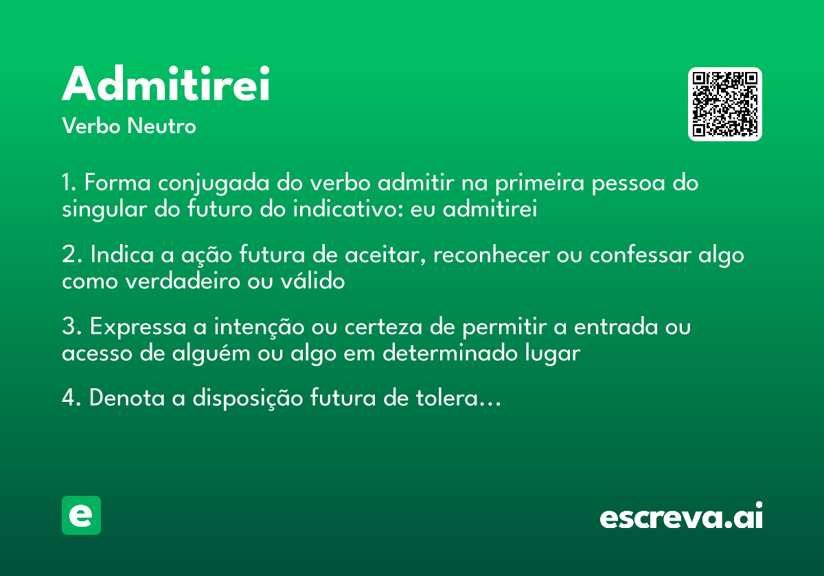 admitirei