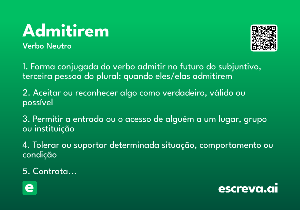 admitirem
