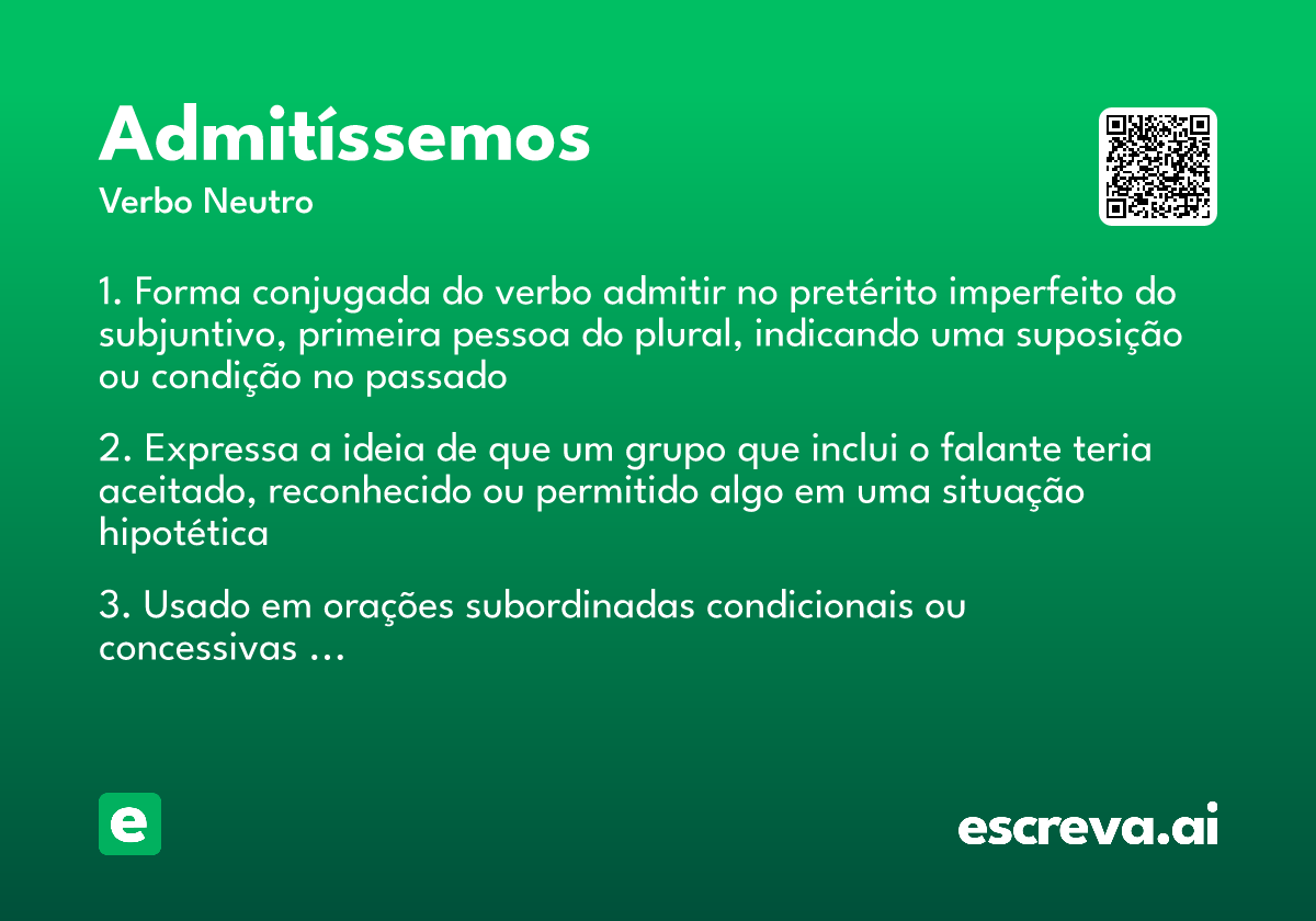 admitíssemos