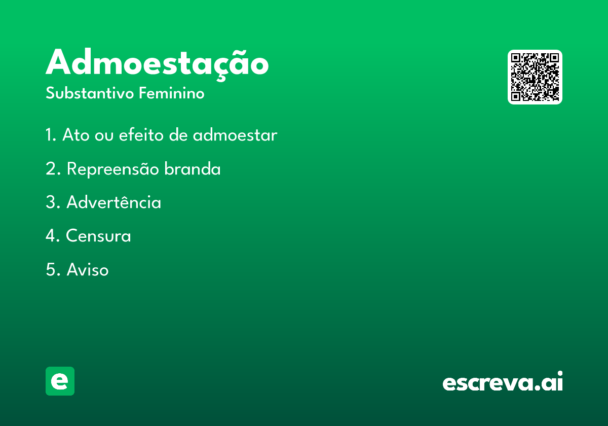 admoestação