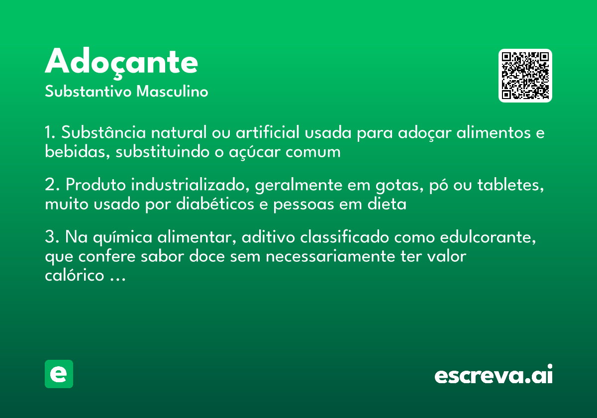 adoçante
