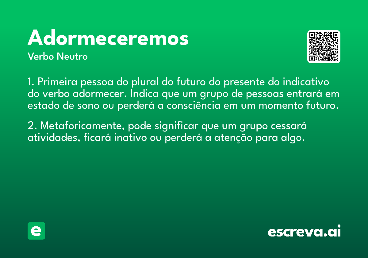 adormeceremos