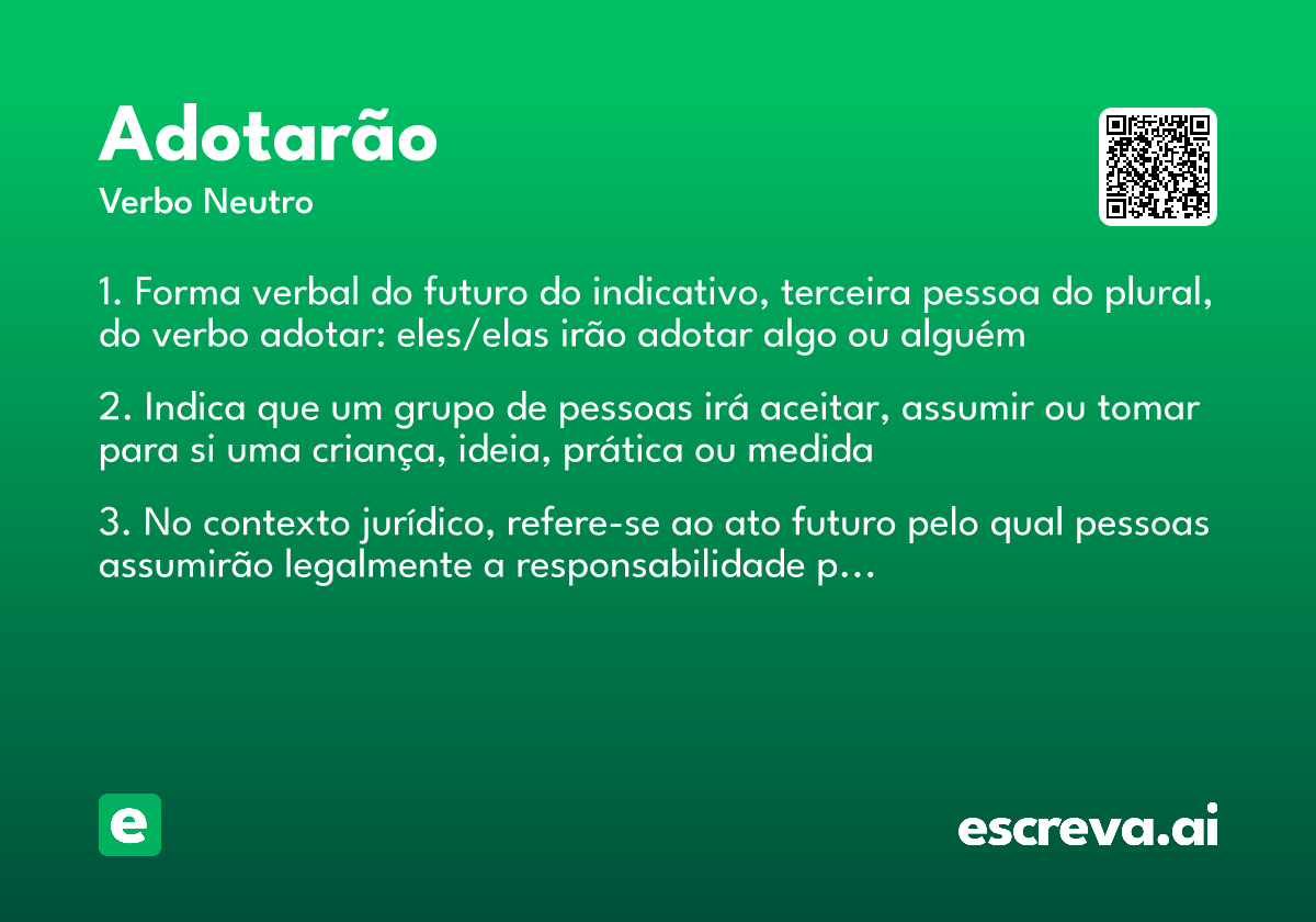 adotarão