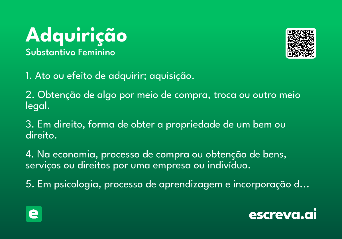 adquirição