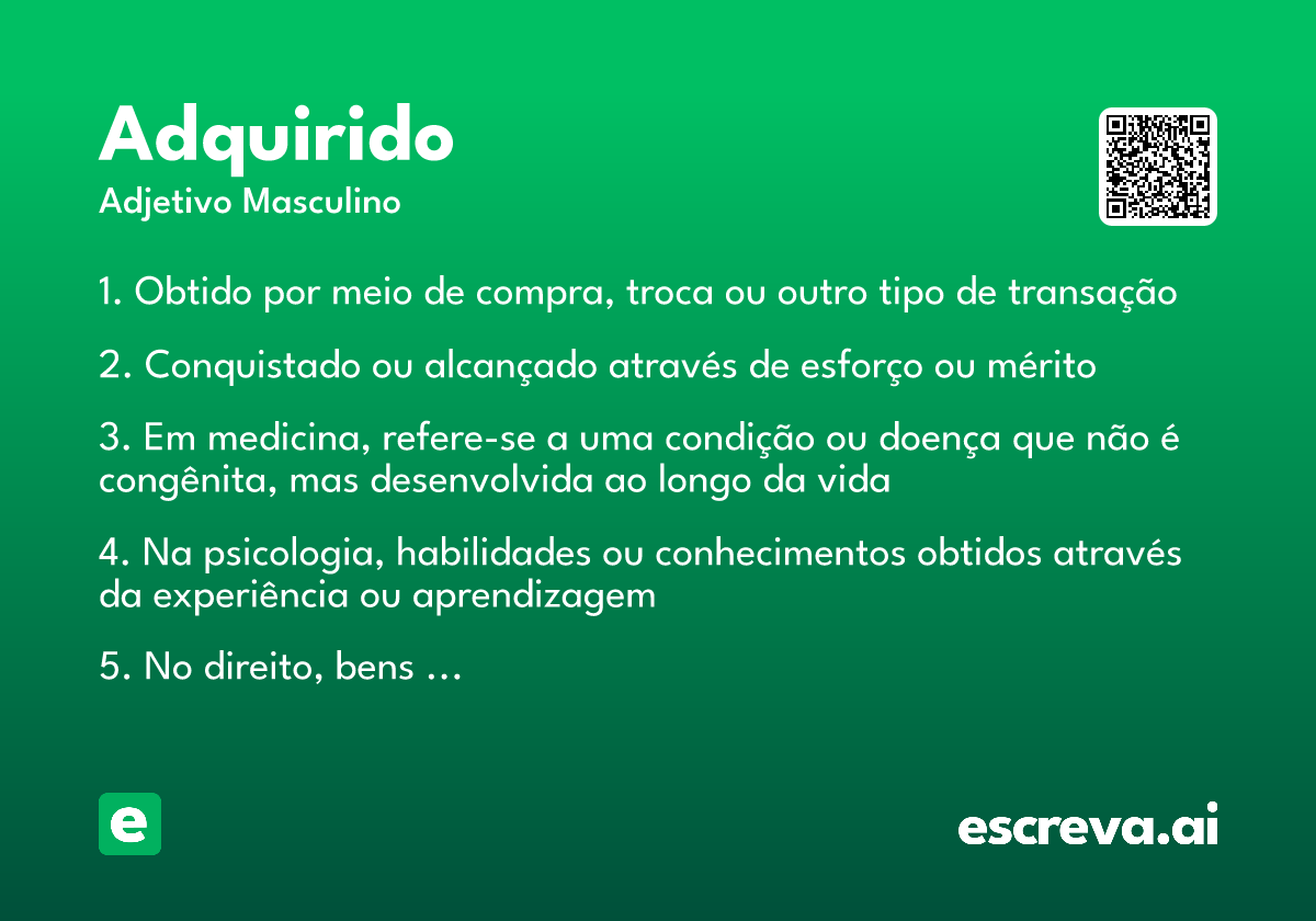 adquirido