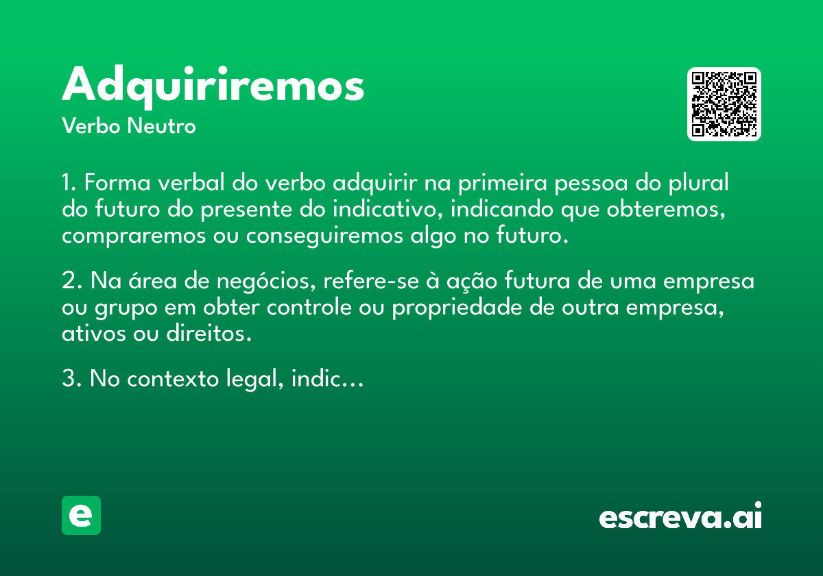 adquiriremos
