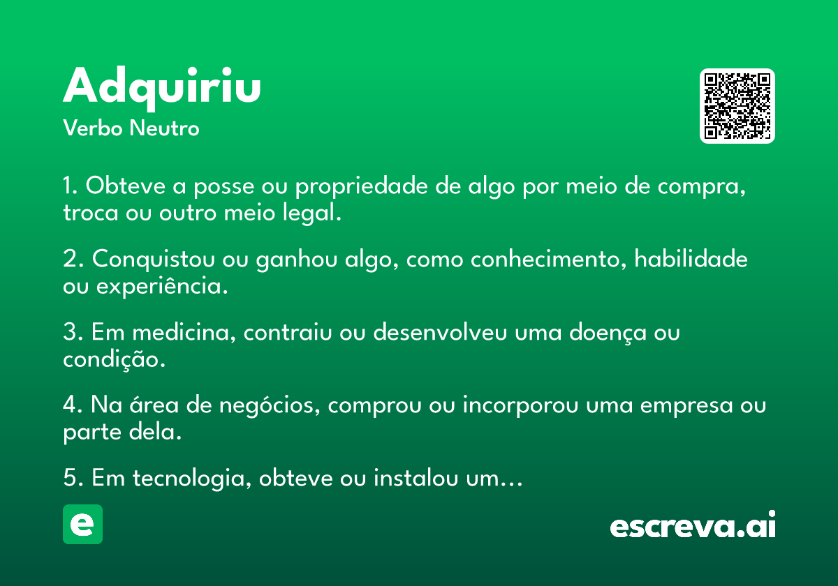 adquiriu