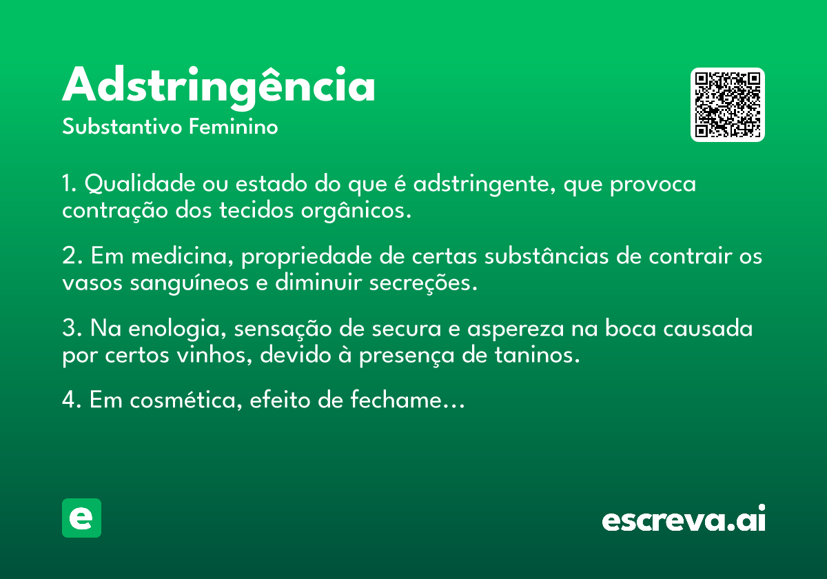 adstringência