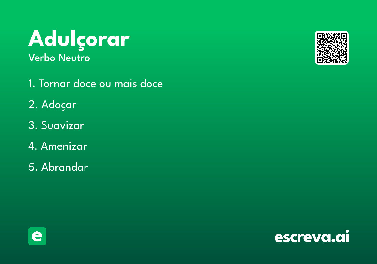 adulçorar