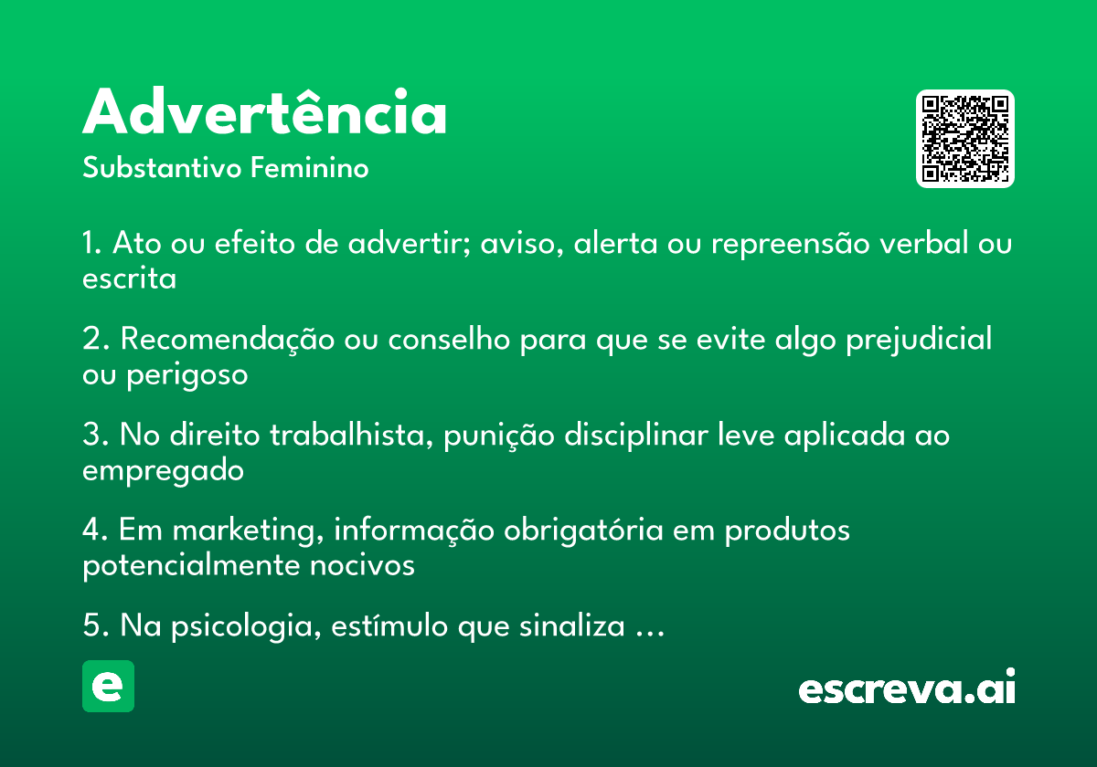 advertência