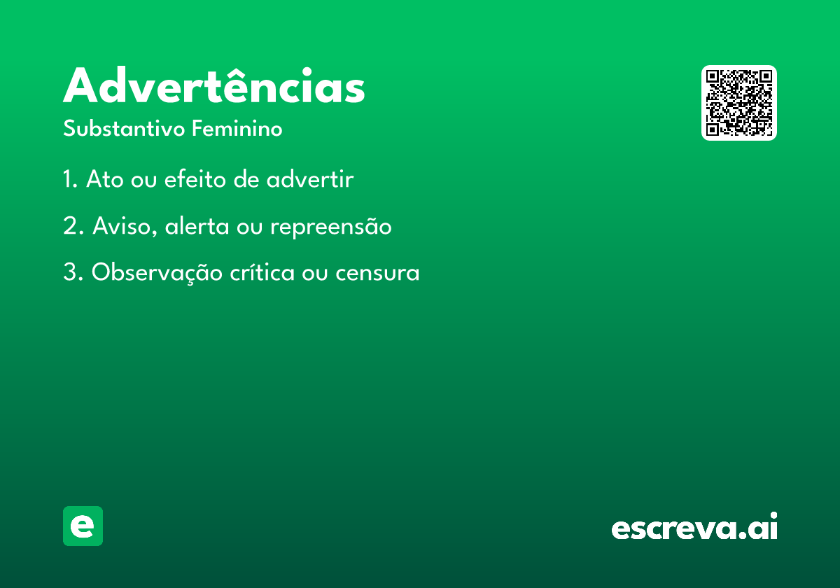 advertências