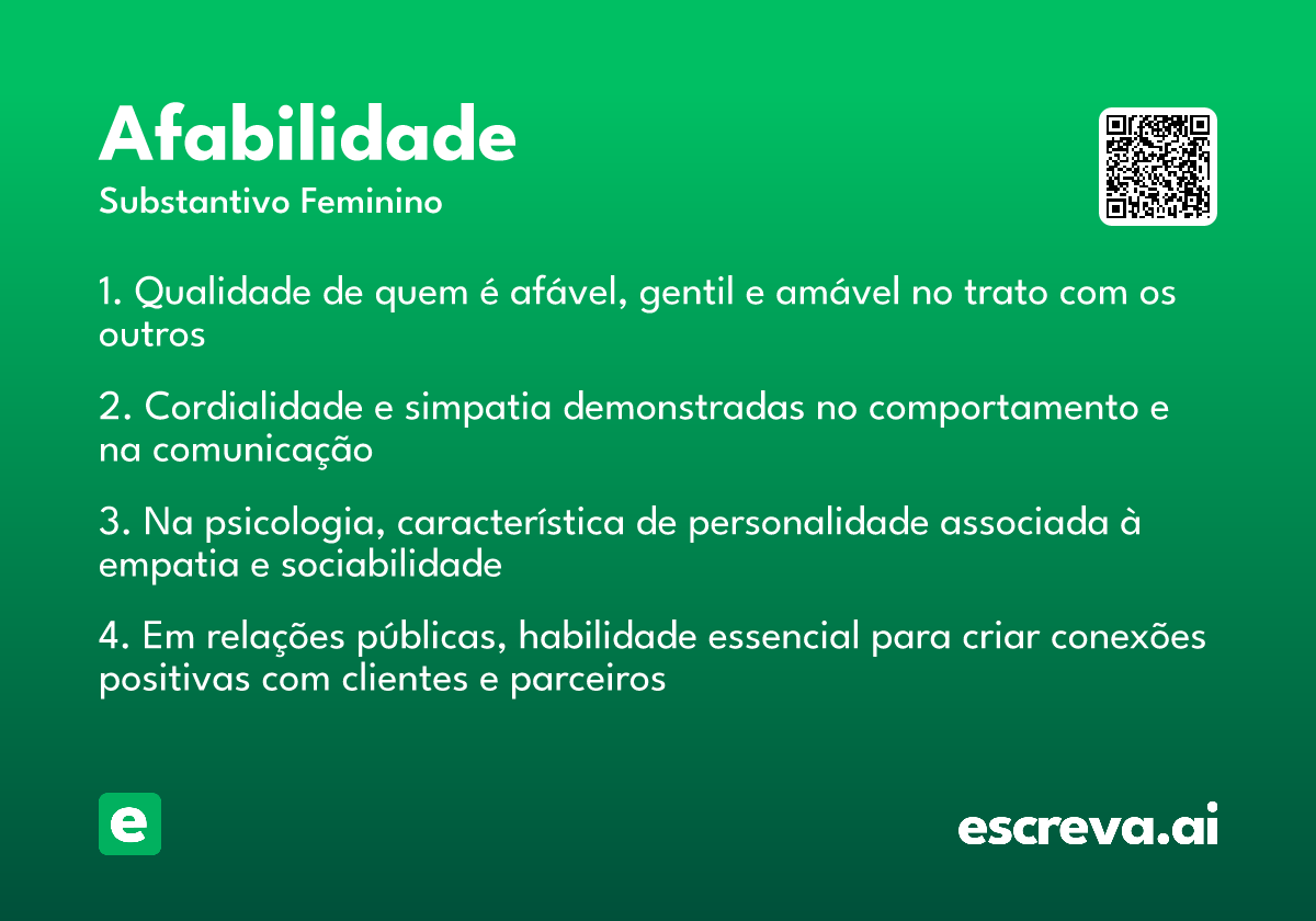 afabilidade