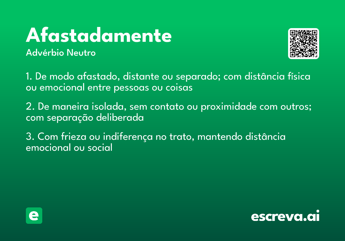 afastadamente