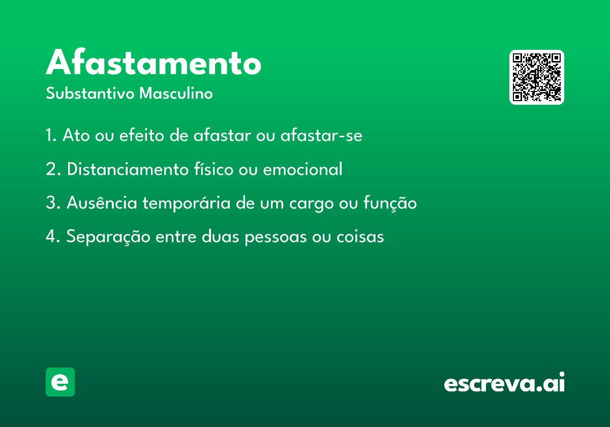 afastamento