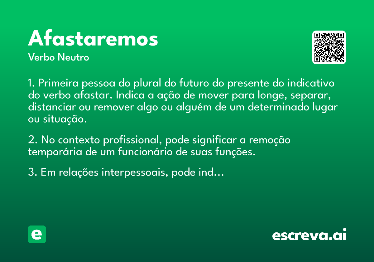 afastaremos
