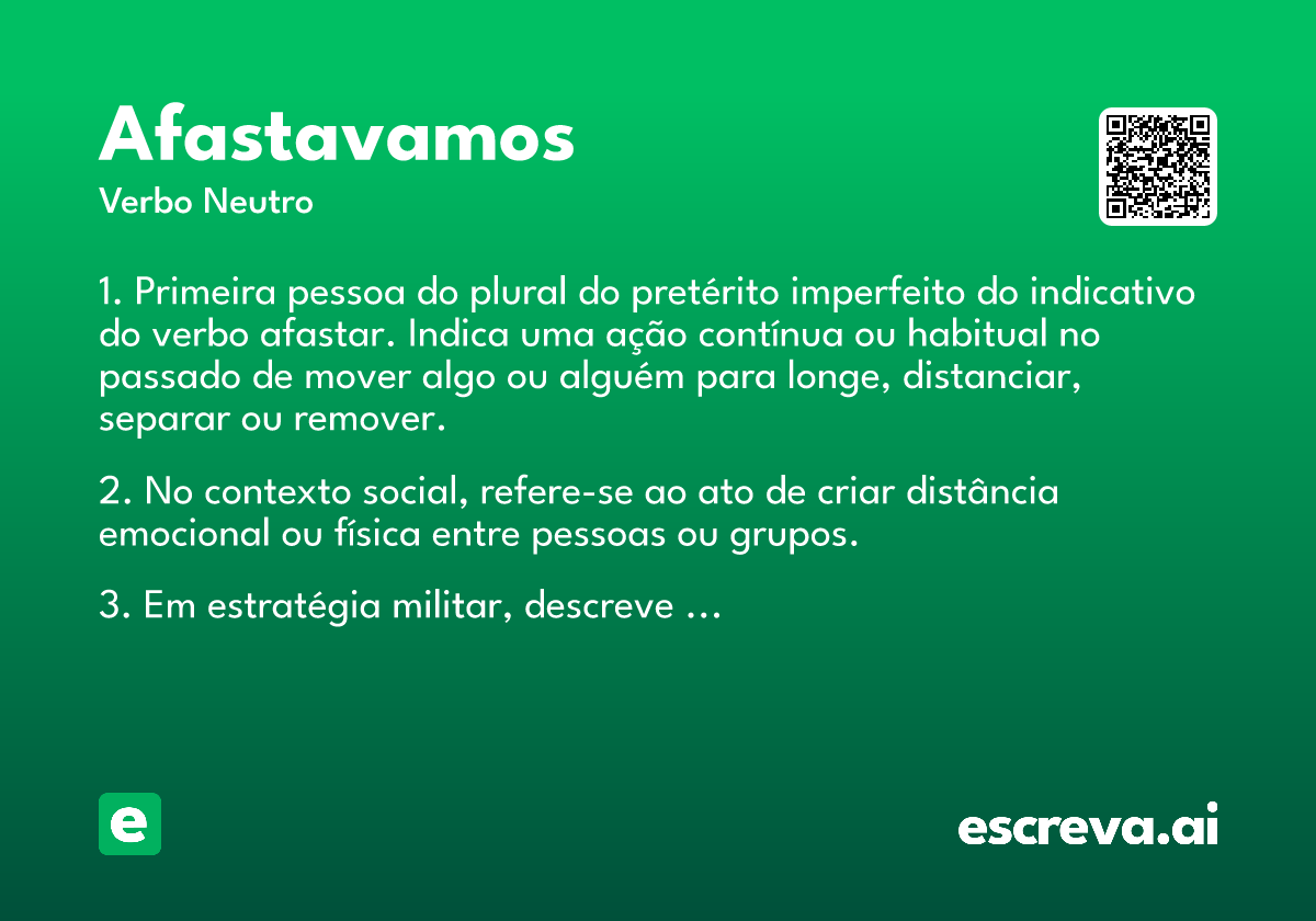 afastavamos