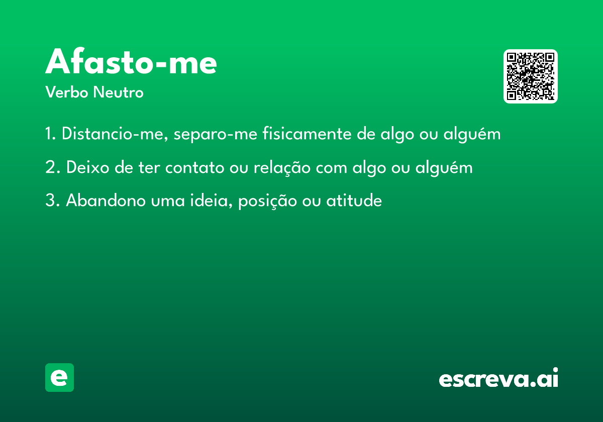 afasto-me