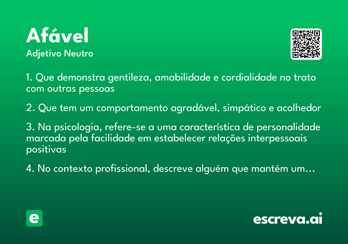 afável