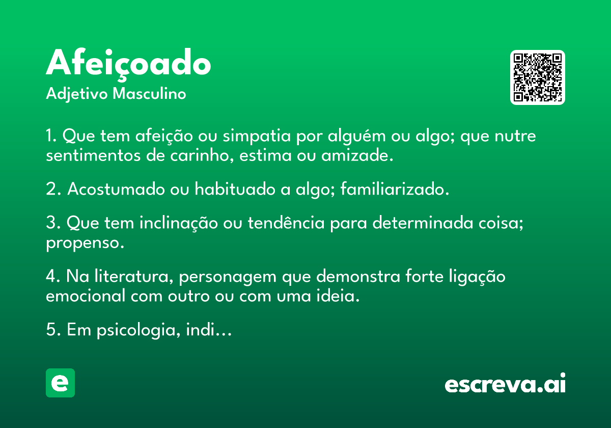 afeiçoado
