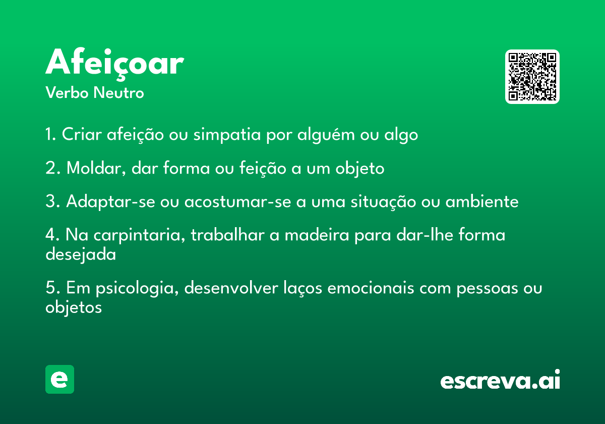 afeiçoar