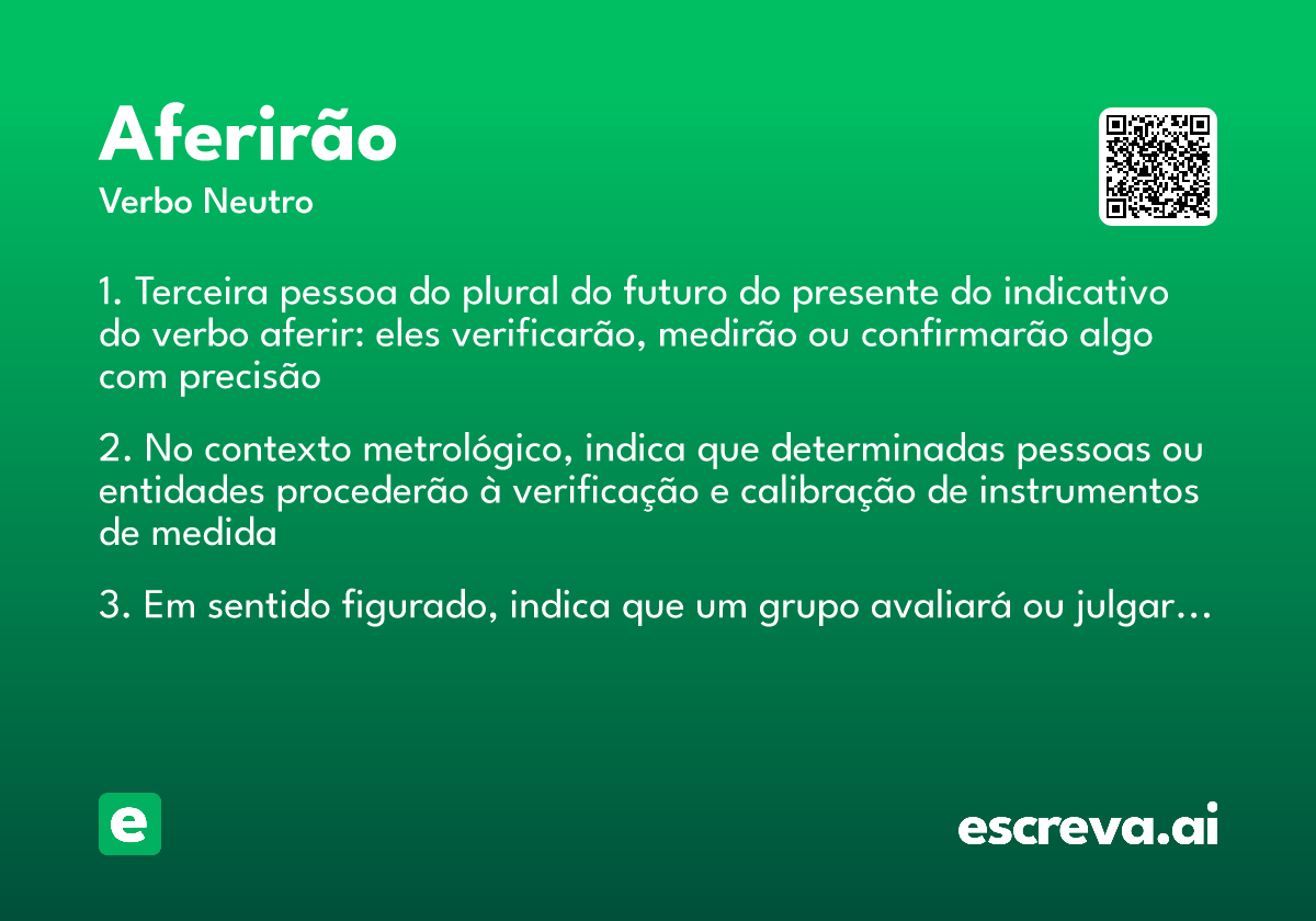 aferirão