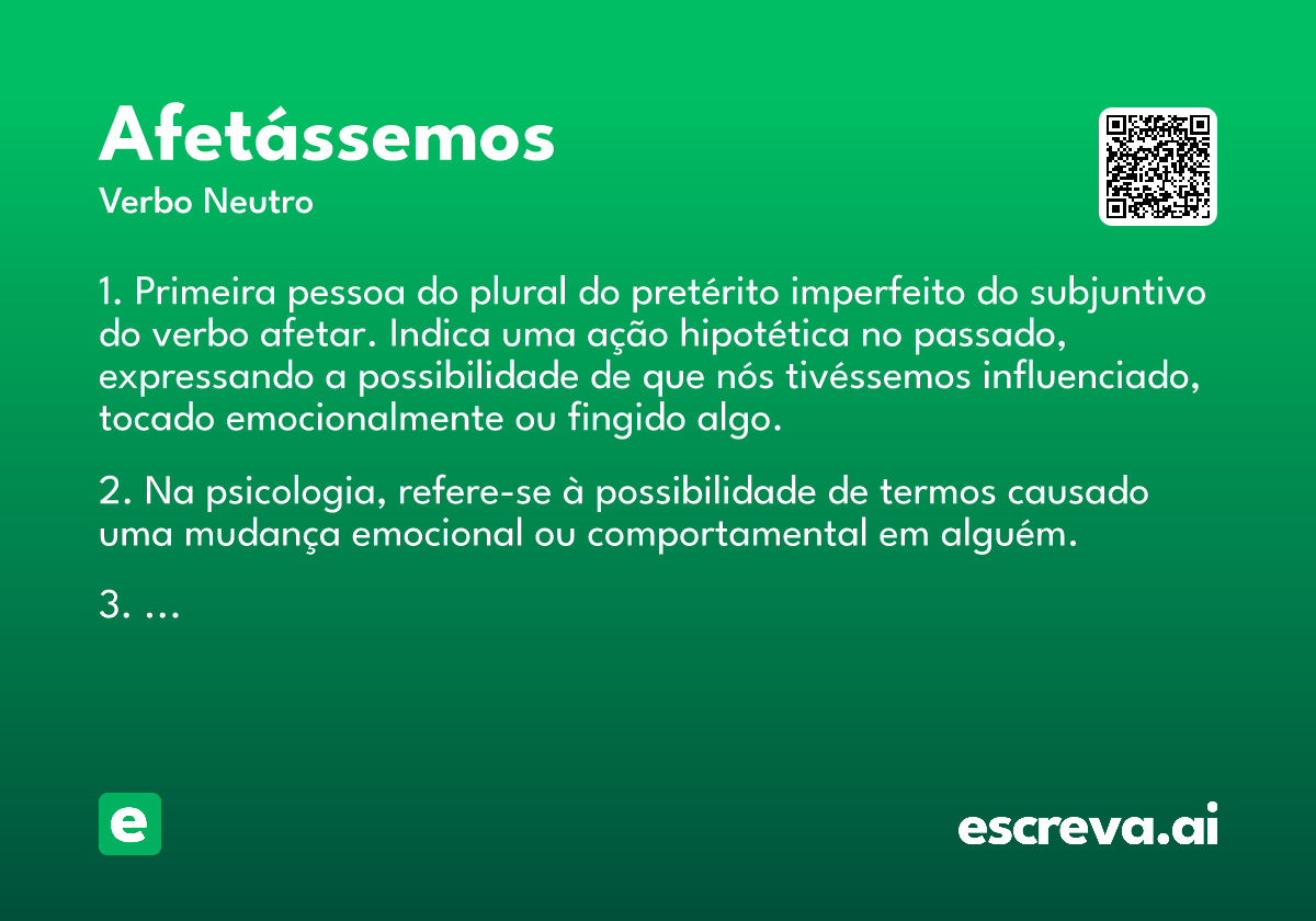 afetássemos