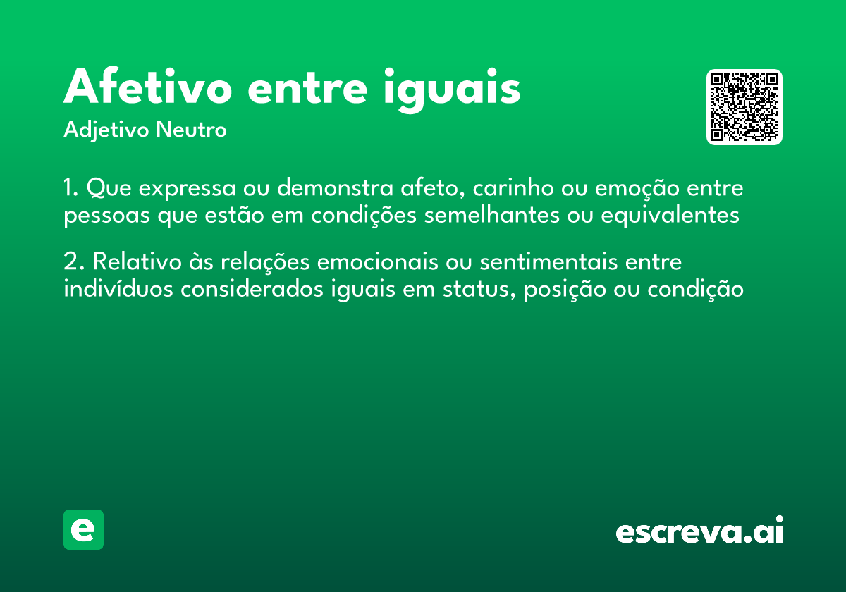 afetivo entre iguais