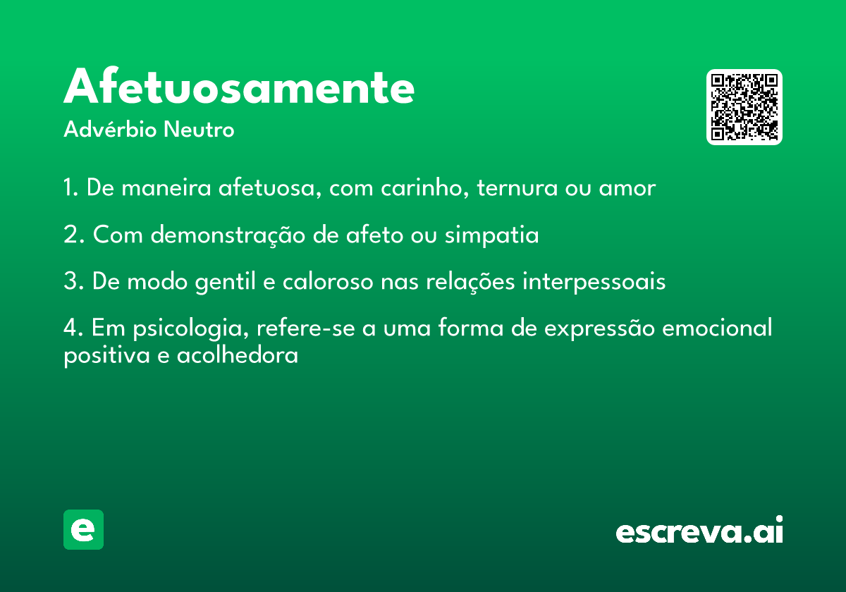 afetuosamente