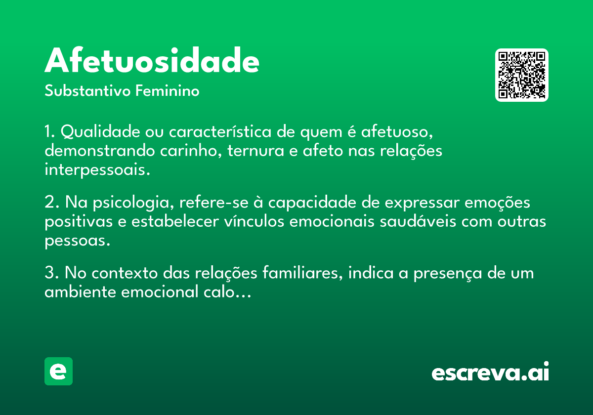 afetuosidade