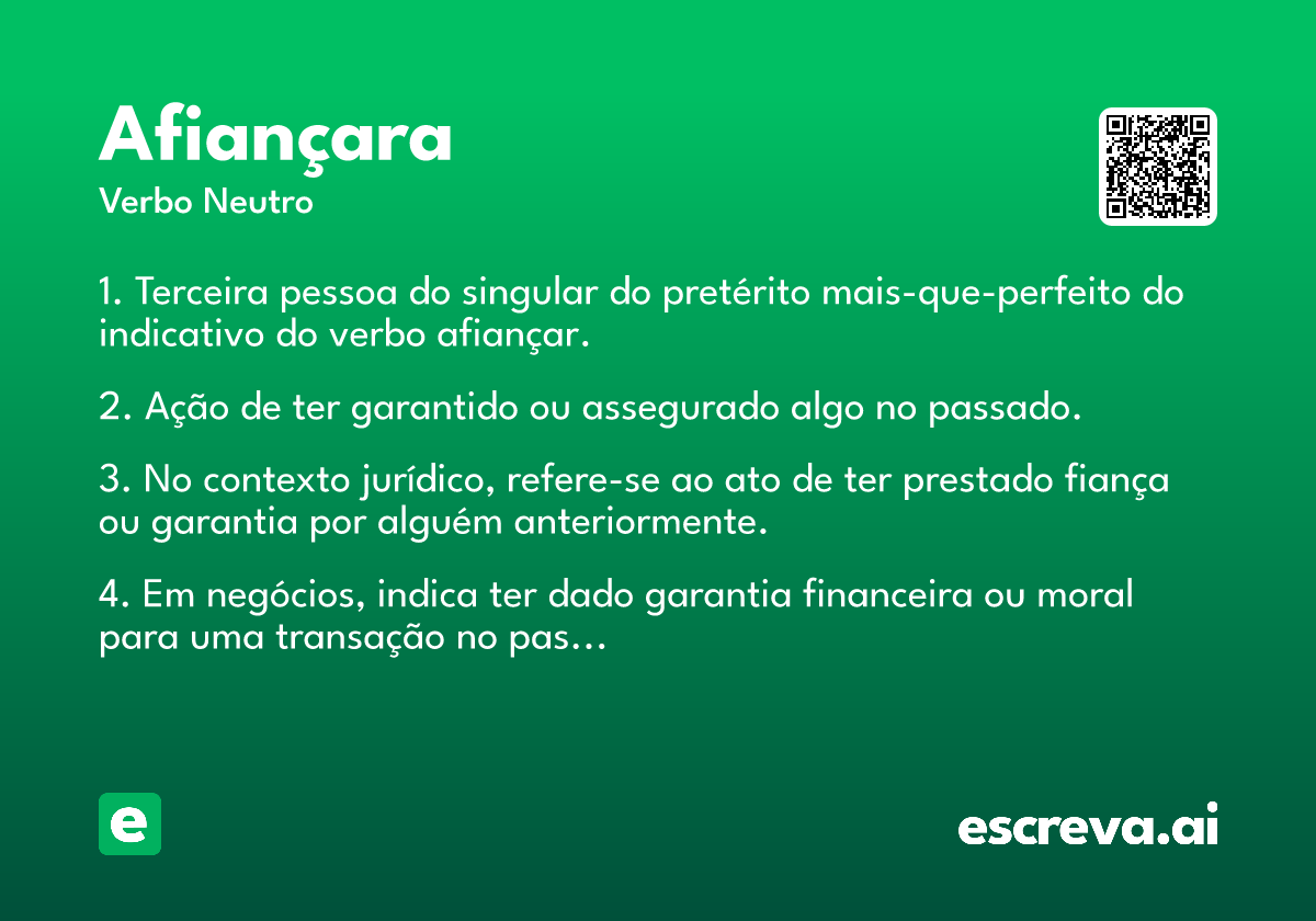 afiançara