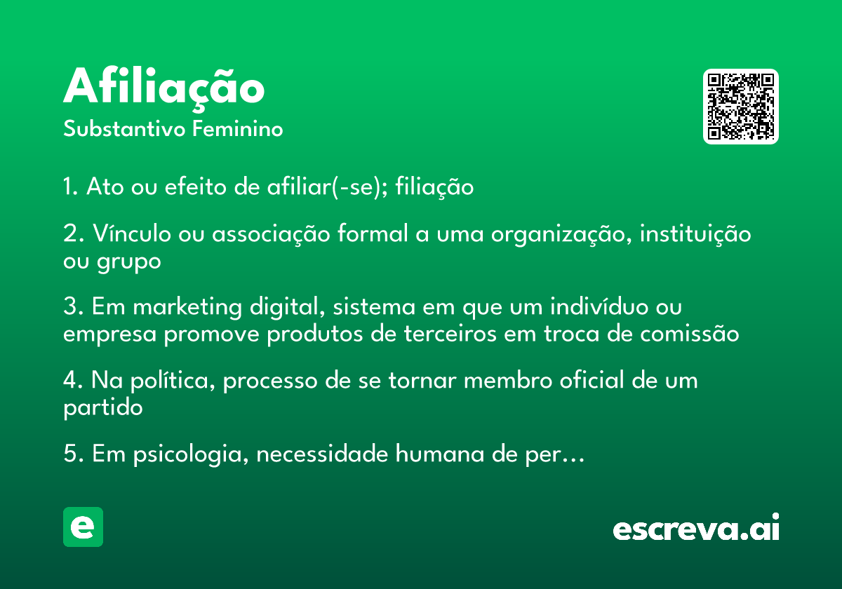 afiliação