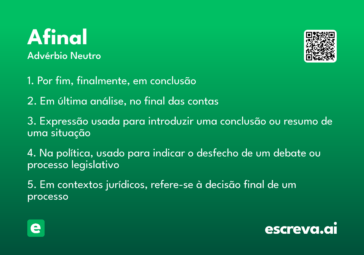 afinal