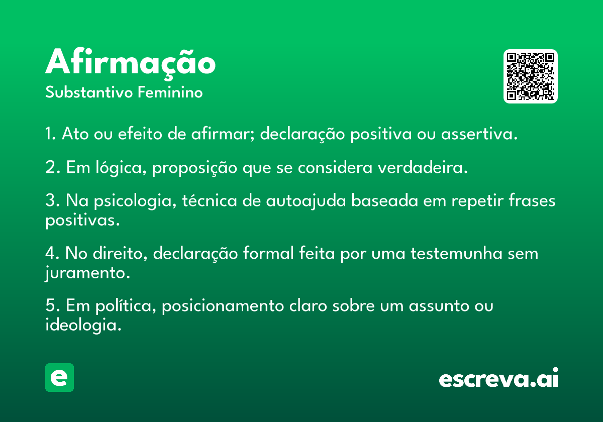 afirmação