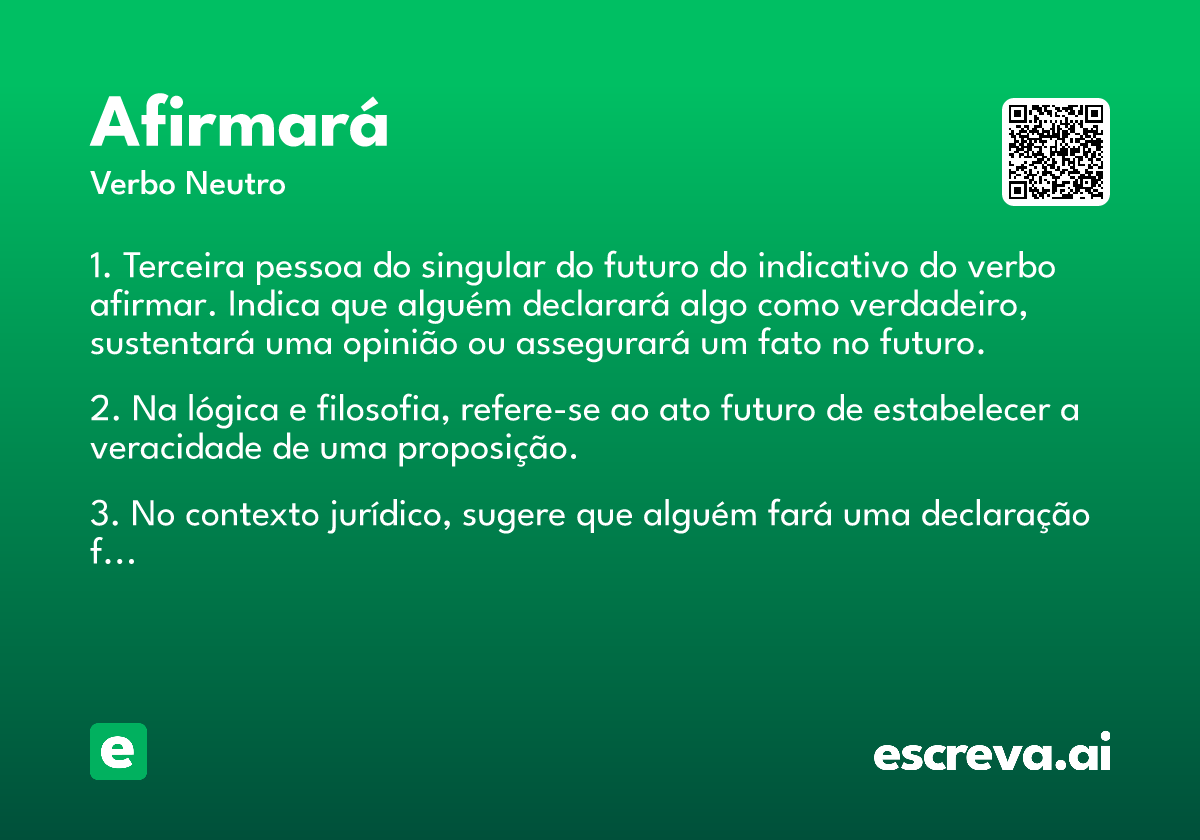 afirmará