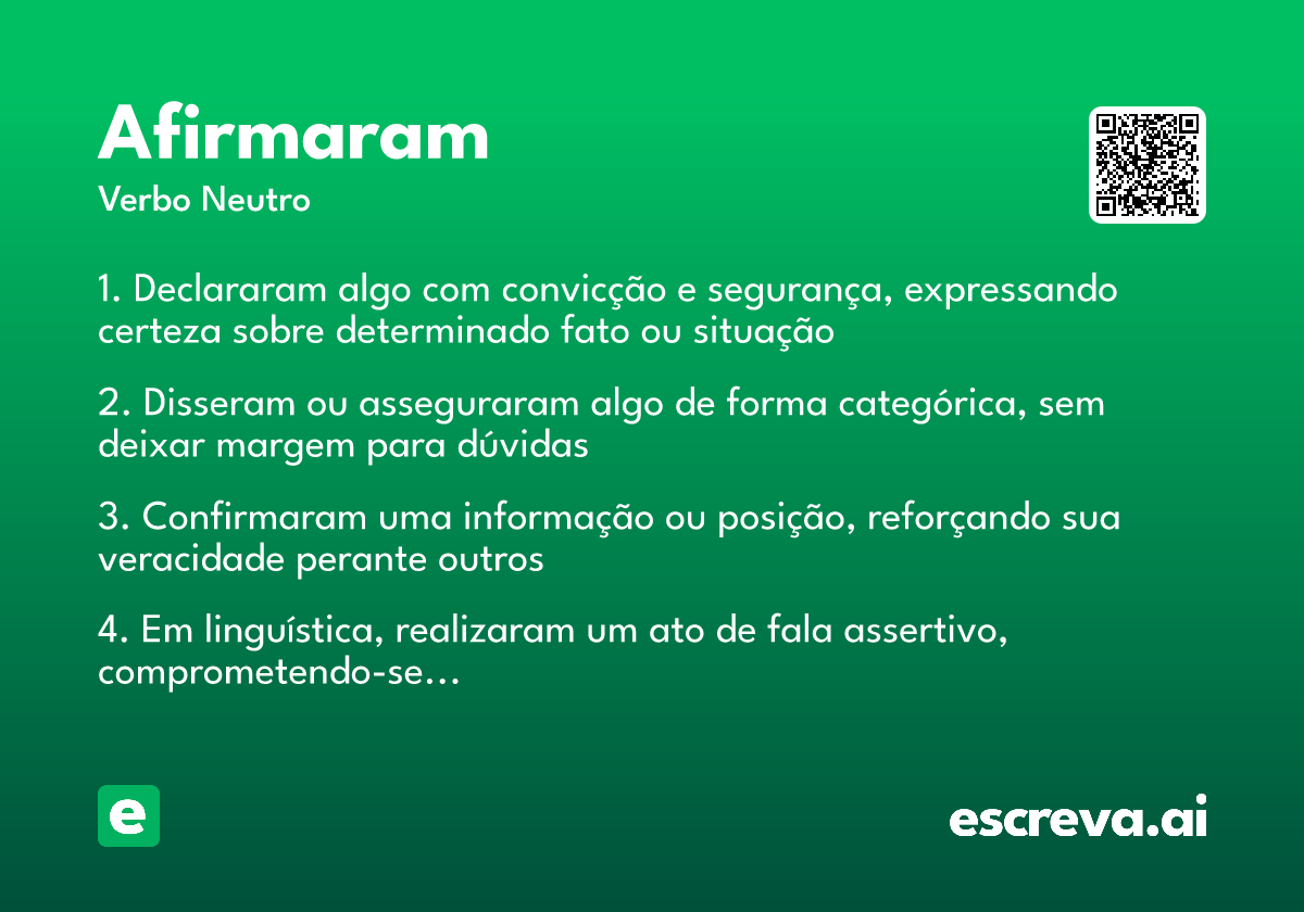 afirmaram